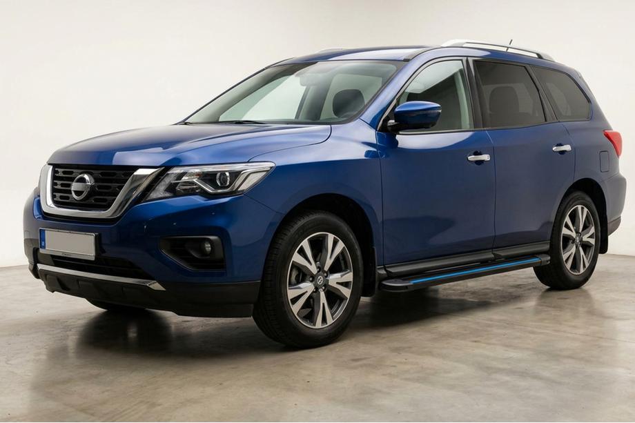 Nissan Pathfinder R52 2012–2021 Maya Blue sidesteps (2 stuks, aluminium) Image