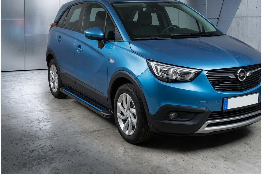 Opel Crossland X 2017–2024 Maya Blue sidesteps (2 stuks, aluminium) Image