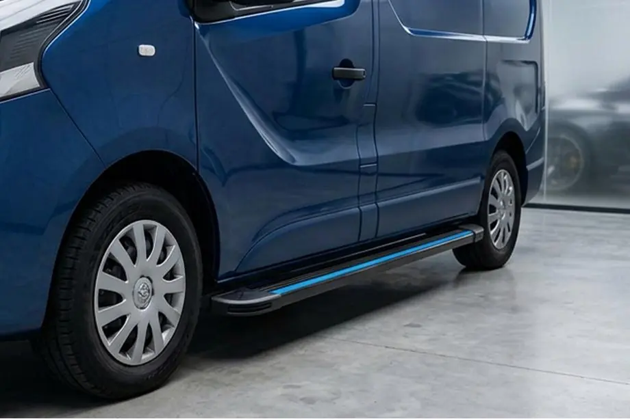 Renault Trafic 2001–2015 Zijtreden Maya Blue-Black (2 st., aluminium) Image