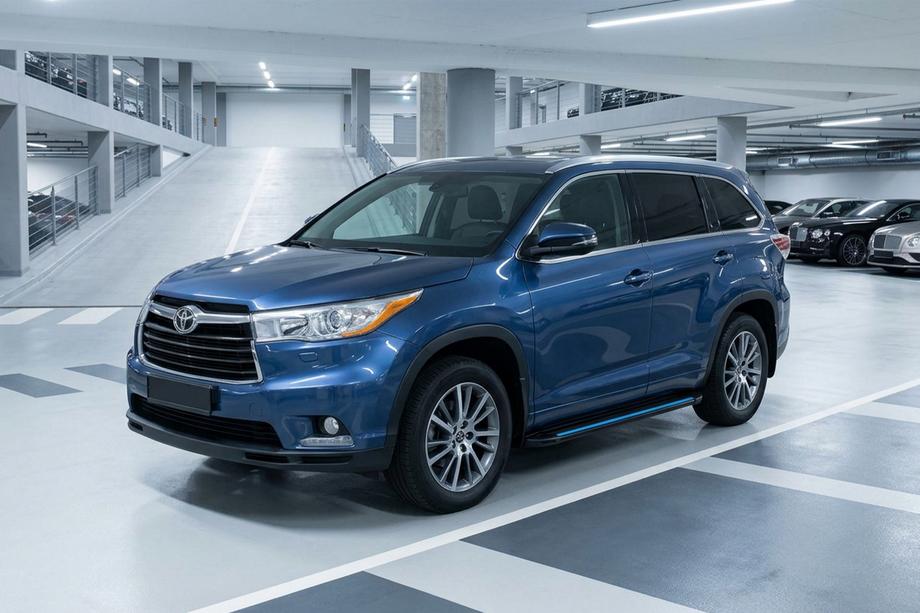 Toyota Highlander 2013–2019 Maya Blue sidesteps (2 stuks, aluminium) Image