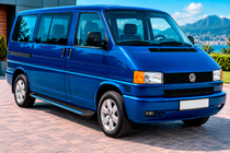 Volkswagen T4 Caravelle/Multivan 1990–2003 Maya Blue sidesteps (2 stuks, aluminium) Korte wielbasis foto 1