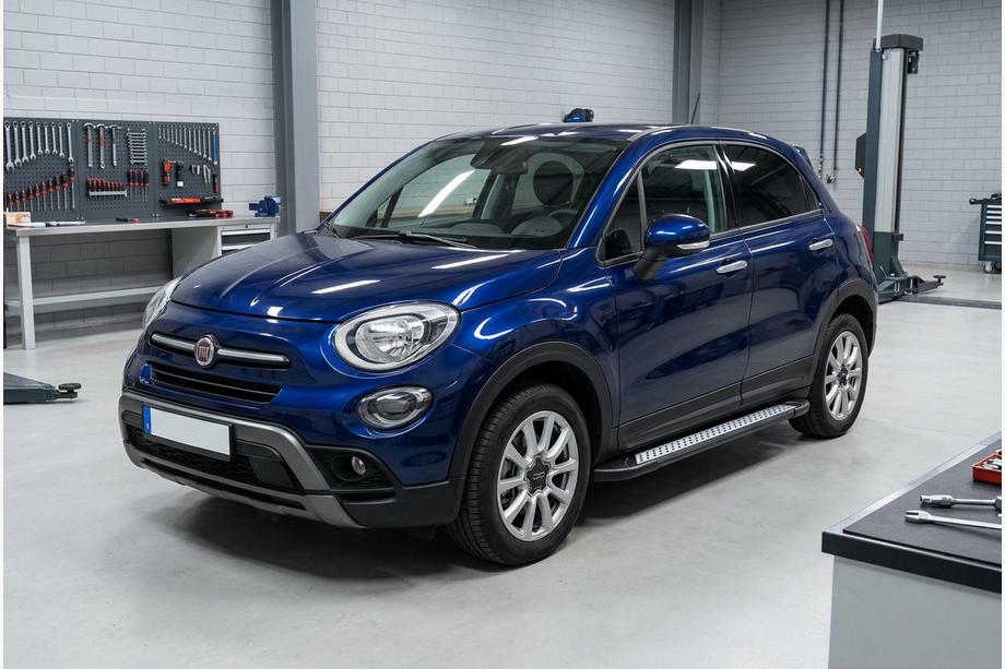 Fiat 500X 2014–2024 Side steps New Vision Black (2 stuks, aluminium) Image
