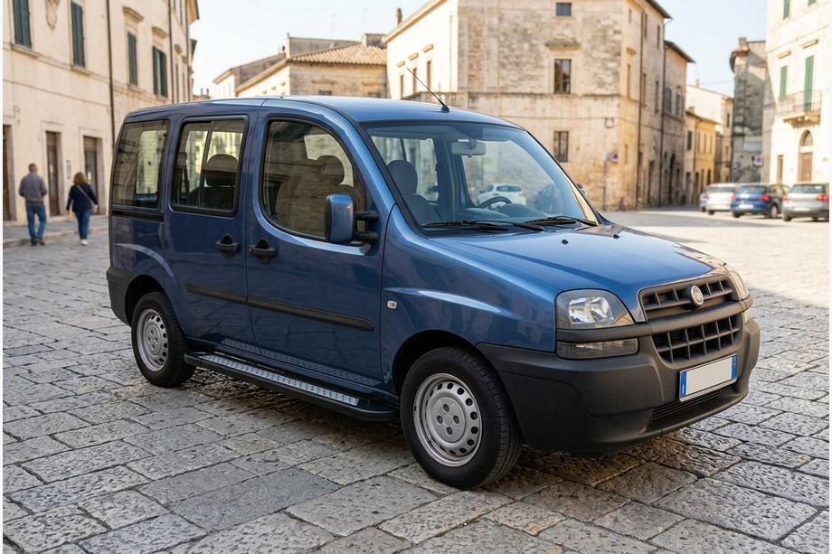 Fiat Doblo I 2005–2010 Side steps New Vision Black (2 stuks, aluminium) Maxi basis Image