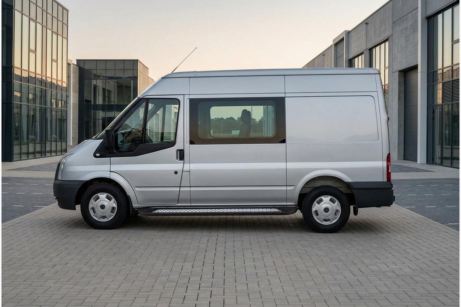 Ford Transit 2000–2014 Side steps New Vision Black (2 stuks, aluminium) Image