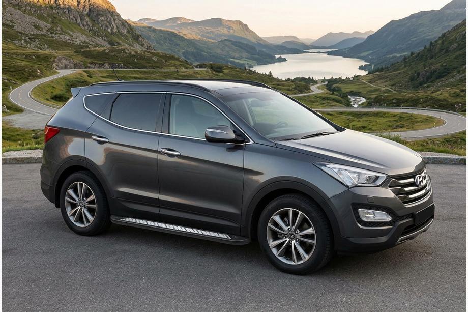 Hyundai Santa Fe 3 2012–2018 Side steps New Vision Black (2 stuks, aluminium) Image