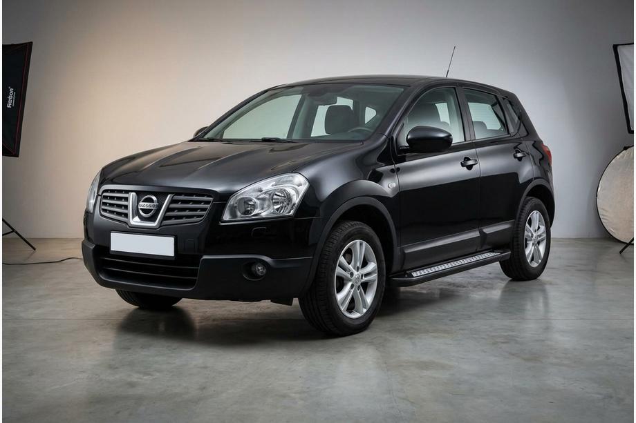 Nissan Qashqai 2007–2010 Side steps New Vision Black (2 stuks, aluminium) Image