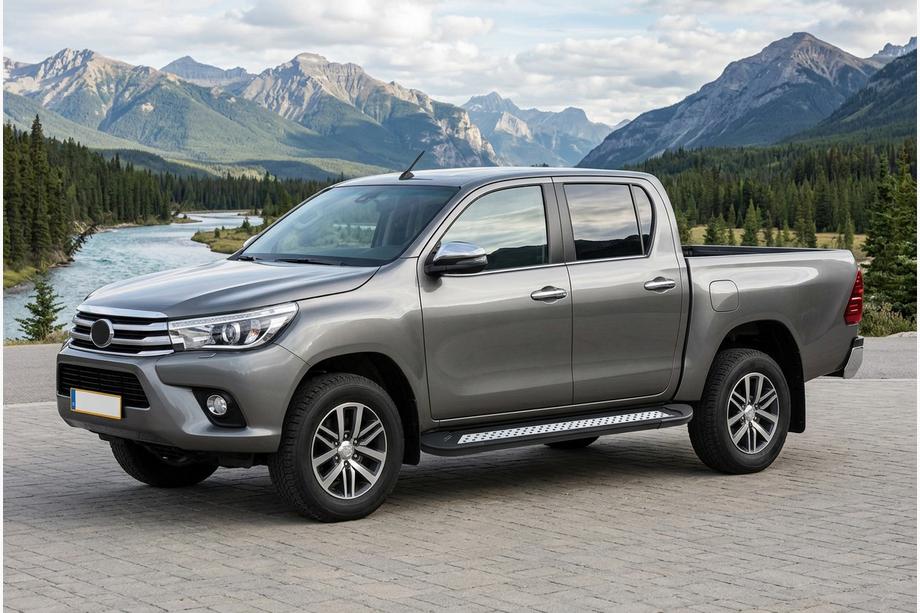 Toyota Hilux 2015– Side steps New Vision Black (2 stuks, aluminium) Foto 1
