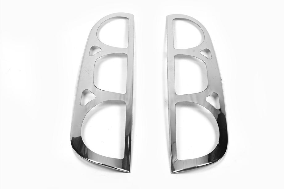 Fiat Doblo I 2005–2010 Achterlichtcovers (2 st., RVS) Carmos - Turks staal Foto 2