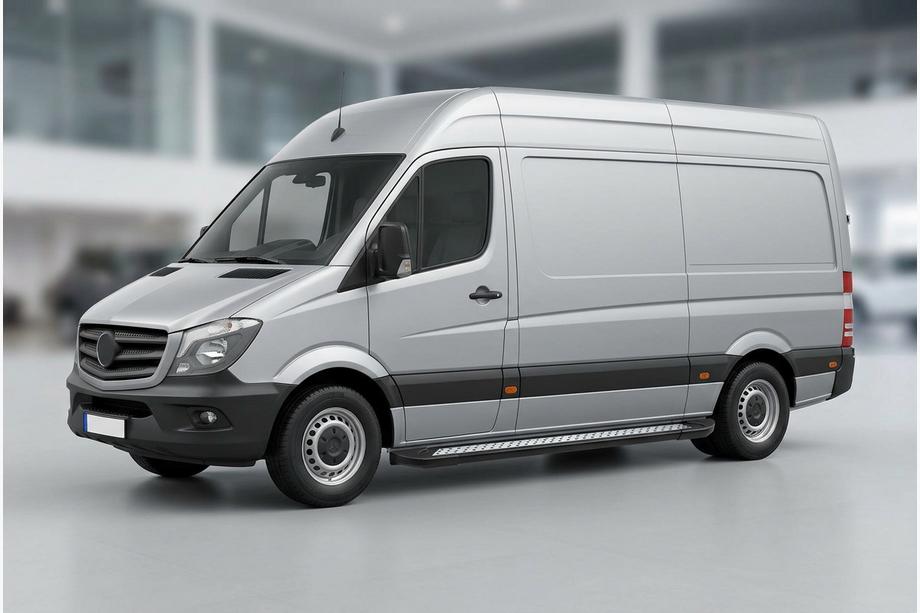Volkswagen Crafter 2006–2016 Side steps New Vision Black (2 stuks, aluminium) Image
