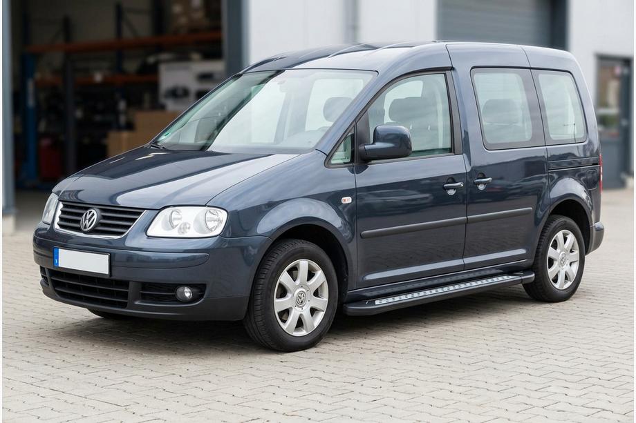 Volkswagen Caddy 2004–2010 Zijtreden Vision New Black (2 stuks, aluminium) Maxi basis Image