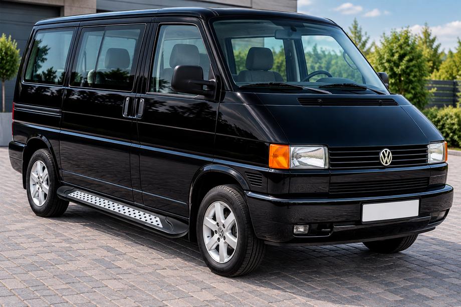 Volkswagen T4 Caravelle/Multivan 1990–2003 Side steps New Vision Black (2 stuks, aluminium) Image