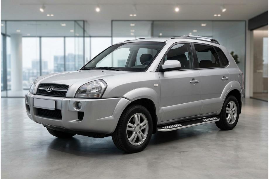 Hyundai Tucson JM 2004– Tayga V2 side steps (2 stuks, aluminium) Image