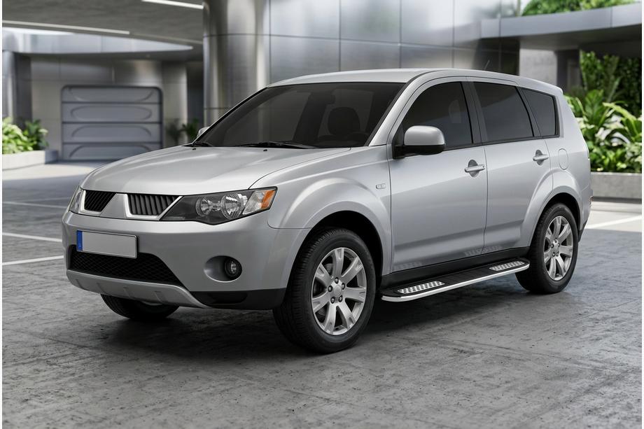 Mitsubishi Outlander 2006–2012 Tayga V2 side steps (2 stuks, aluminium) Image