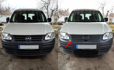 Volkswagen Caddy 2004–2010 Winterafdekking voor grille (bovenste) Glanz foto 1