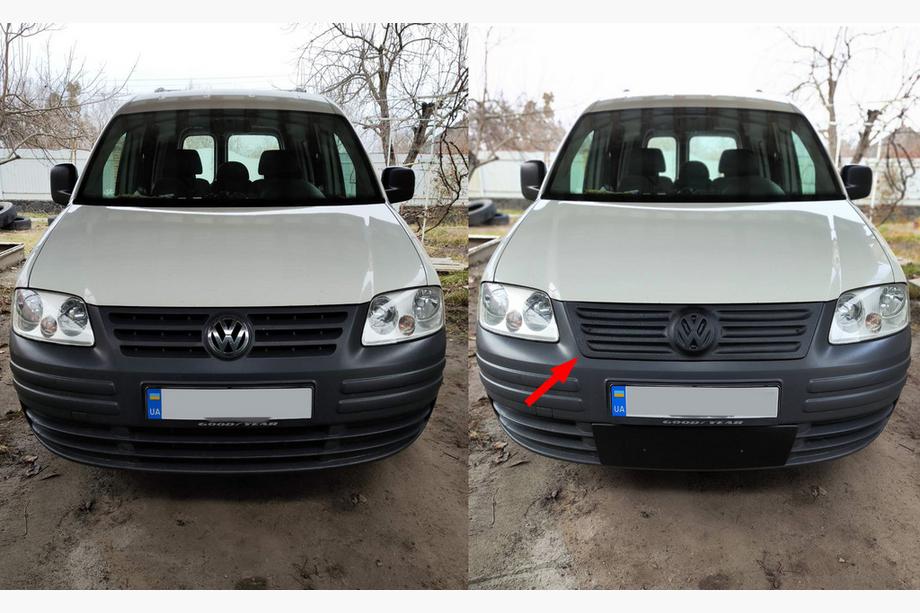 Volkswagen Caddy 2004–2010 Winterafdekking voor grille (bovenste) Glanz Image
