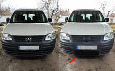 Volkswagen Caddy 2004–2010 Winterafdekking radiateurgrille (onderste) Mat foto 1