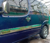 Fiat Doblo I 2005–2010 Deur sierlijst (brede uitvoering, 4 stuks, RVS) Carmos - Turks staal foto 1