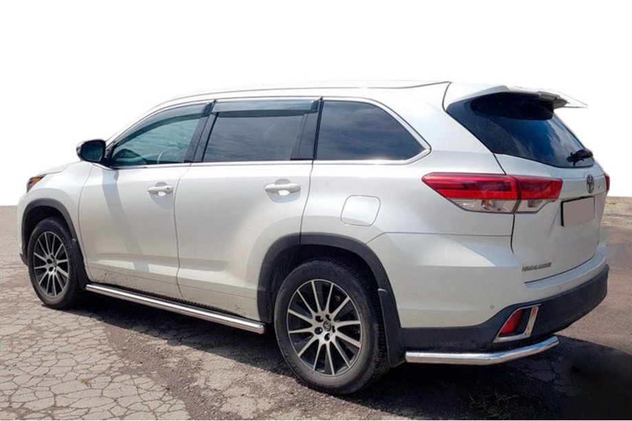 Toyota Highlander 2013–2019 Achterhoekstukken (2 st., RVS) Image