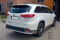 Toyota Highlander 2013–2019 Achterbeschermbeugel AK005-2 (2 stuks, RVS) foto 2