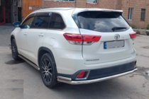 Toyota Highlander 2013–2019 Achterbeschermbeugel AK005-2 (2 stuks, RVS) foto 5