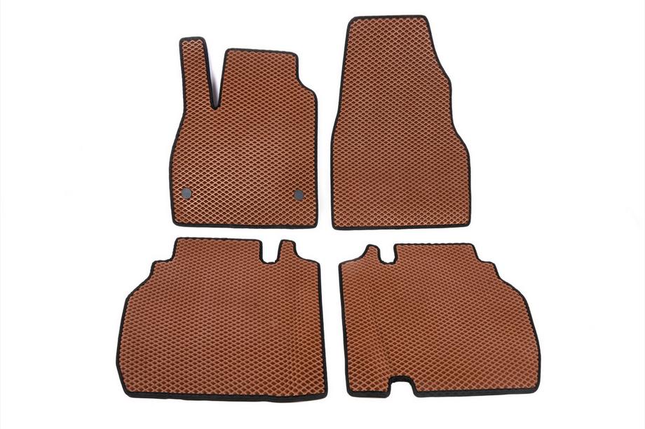 Volkswagen Caddy 2010–2015 EVA automatten (baksteenpatroon) 5-delige set, voor en achter (standaard, 2 schuifdeuren) Foto 6