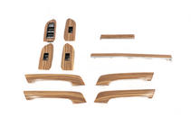 Toyota Land Cruiser Prado 150 2009–2023 Set dashboardinserts in licht houtlook foto 1