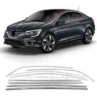 Renault Megane IV 2016–2025 Complete raamomlijsting (Sedan, 12 stuks, RVS) foto 1