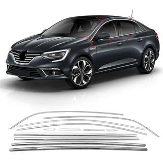 Complete raamomlijsting (Sedan, 12 stuks, RVS) Renault Megane IV 2016–2025 foto 1