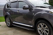 Mitsubishi Outlander 2006–2012 Bosphorus Grey zijsteps (set van 2, aluminium) foto 5