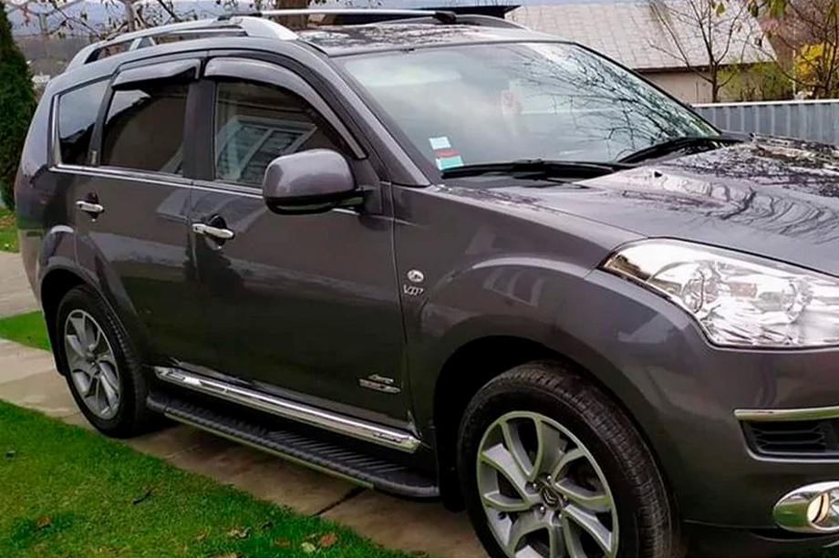Mitsubishi Outlander 2006–2012 Bosphorus Grey zijsteps (set van 2, aluminium) Image