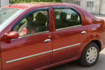Renault Logan I 2008–2013 Deur sierlijst (set 4 stuks, RVS) Carmos - Turks staal foto 4