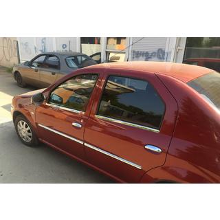 Deur sierlijst (set 4 stuks, RVS) Renault Logan I 2008–2013 foto 3