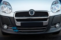 Fiat Doblo II 2010–2022 RVS afdekking voor onderste grille (2010-2015, 2 st.) foto 2