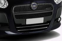 Fiat Doblo II 2010–2022 RVS afdekking voor onderste grille (2010-2015, 2 st.) foto 1