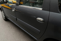 Renault Logan MCV 2005–2013 Buitenste raamlijsten (set 4 stuks, RVS) Carmos - Turks staal foto 5
