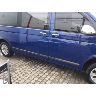 Deurlijsten (RVS, zwart chroom) Volkswagen T5 Transporter 2003–2010 foto 2