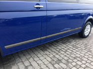 Volkswagen T5 2010–2015 Deurlijsten (RVS, zwart chroom) Korte wielbasis, OmsaLine - Italiaans roestvrij staal foto 1