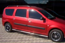 Renault Logan MCV 2005–2013 Sidebars (2 stuks, RVS) foto 2