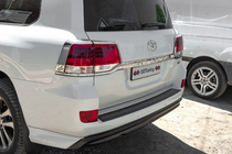 Toyota Land Cruiser 200 2007–2021 Chromen achterlichtcovers (2015+, 4-delig, kunststof) foto 5
