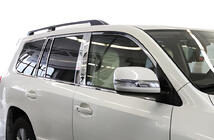 Toyota Land Cruiser 200 2007–2021 Complete raamomlijsting en stijllijsten (RVS) foto 16