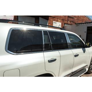 Complete raamomlijsting en stijllijsten (RVS) Toyota Land Cruiser 200 2007–2021 foto 2