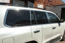 Lexus LX570/450d 2008–2022 Complete raamomlijsting en stijllijsten (RVS) foto 14