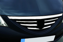 Dacia Logan MCV 2004–2014 RVS sierlijsten voor de voorgrille 2004-2008 OmsaLine - Italiaans roestvrij staal foto 1