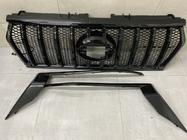 Toyota Land Cruiser Prado 150 2009–2023 Radiatorgrille 2017↗ LED (Zeus Black, met Black wenkbrauwen) foto 3