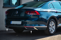 Volkswagen Passat B8 2015–2023 OmsaLine SD/SW uitlaat sierstukken (2019+, 3 stuks, RVS) foto 1