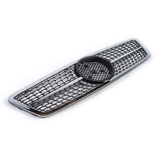 Voorgrille Diamond Silver Mercedes C-Klasse W203 2000–2007 foto 4