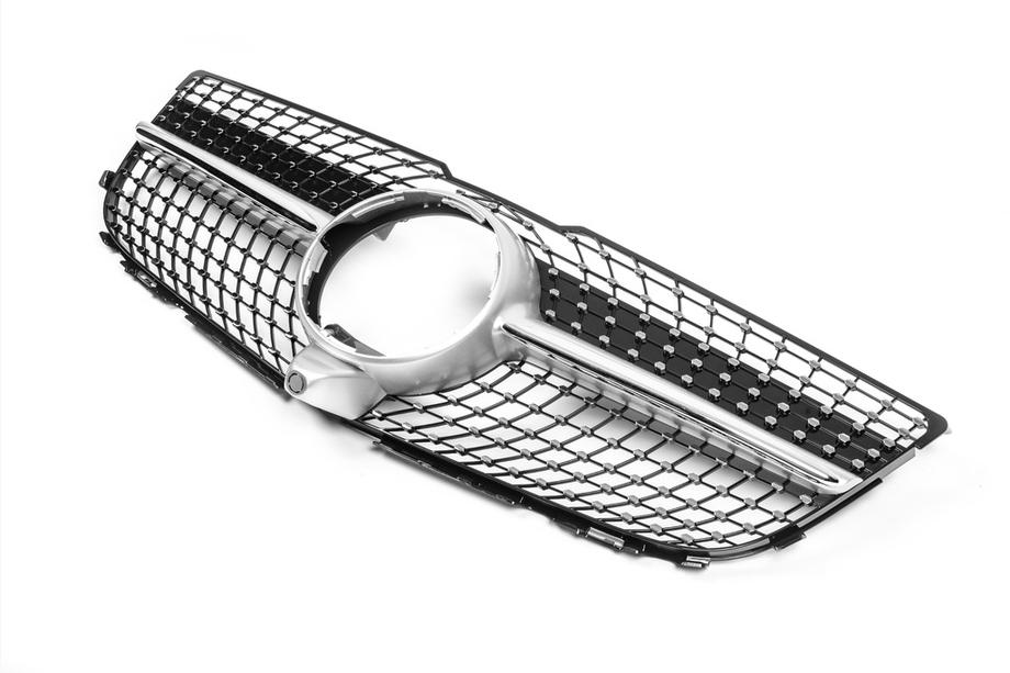 Mercedes GLK-klasse X204 2008–2015 Radiateurgrille Diamond Silver (2013-2015) Zonder camera Foto 4