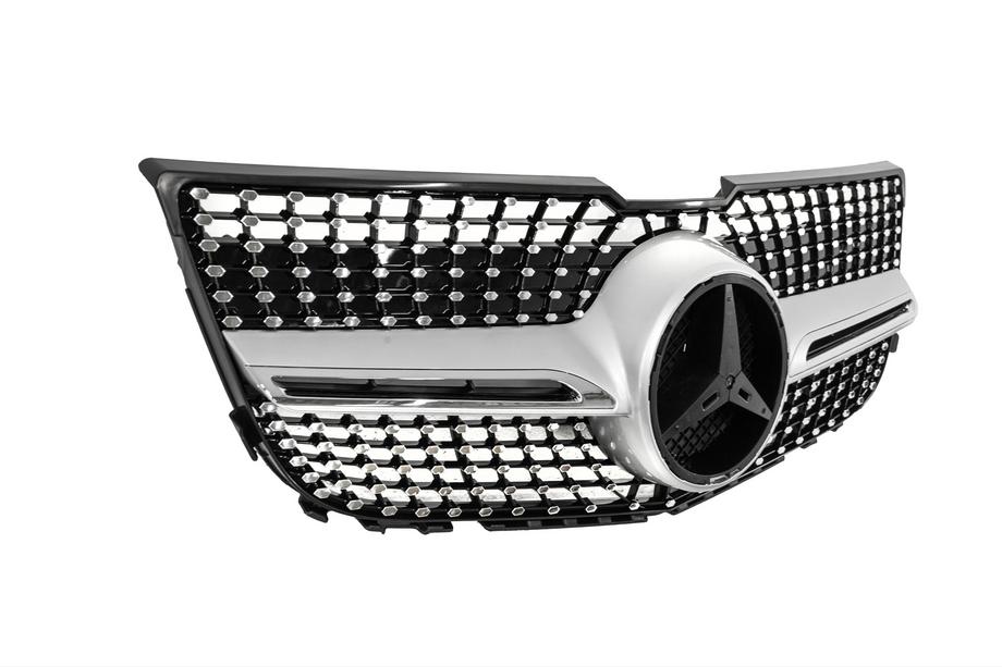 Mercedes GLK-klasse X204 2008–2015 Radiateurgrille Diamond Silver (2013-2015) Zonder camera Foto 7