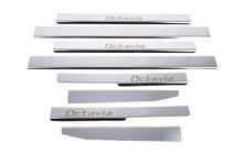 Skoda Octavia II A5 2006–2010 Instaplijsten Carmos (8 stuks, RVS) foto 2