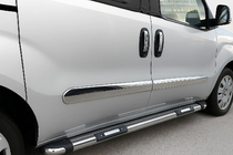Fiat Doblo II 2010–2022 Deurstrip (set van 4, RVS) Carmos - Turks staal foto 1